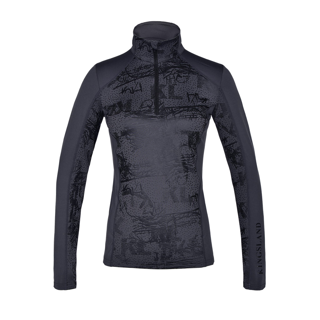 Kingsland KLmaya Trainingsshirt mit Print ½ Zipper Damen grey asphalt